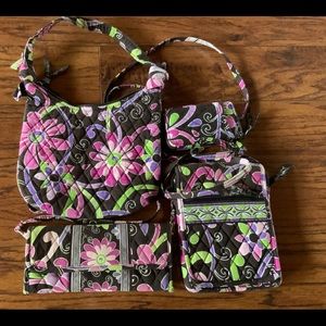 LOT OF 4 VERA BRADLEY PURPLE PUNCH ITEMS